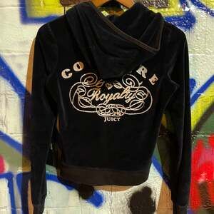 VTG Juicy Couture Black Velour Full Zip Hoodie